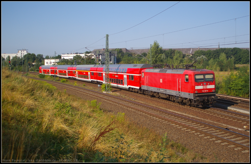 DB Regio 112 107 mit dem RE5 Lutherstadt Wittenberg am 10.08.2013 in Berlin Bornholmer Strae
