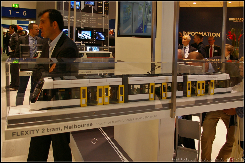 Am Stand von Bombardier auf der InnoTrans 2014 war auch ein Modell der FLEXITY 2 in der Version fr Melbourne zu sehen. 
