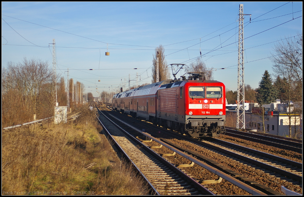 DB Regio 112 184 am 16.12.2013 als RE3 Rangsdorf in Berlin-Karow