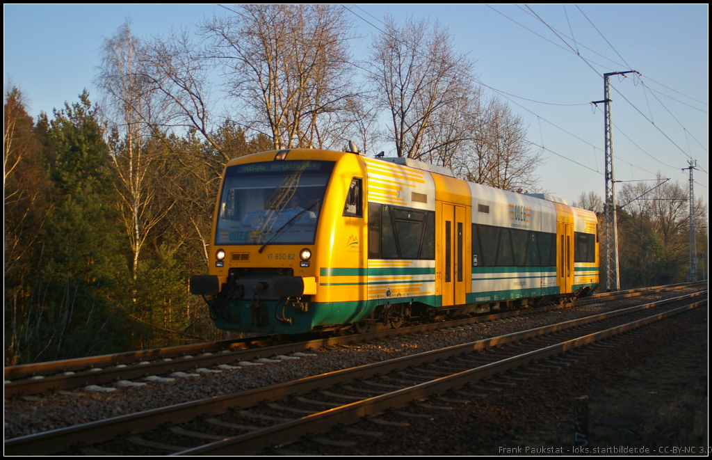 ODEG VT 650.82 / 650 082 als RB36 Bln.-Lichtenberg am 09.03.2014 durch die Berliner Wuhlheide