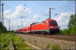 DB Regio 182 011 fuhr mit dem RE1 Magdeburg Hbf am Abzweig Elbbruecke Magdeburg vorbei, 21.05.2016