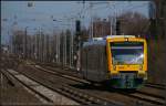 Am 19.03.2012 kommt ODEG VT 650.73 als OE60 nach Berlin-Lichtenberg durch Bln.-Karow gefahren.