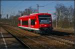 650 022 von DB ZugBus Regionalverkehr Alb-Bodensee (RAB) fuhr am 24.02.2014 durch Nuthetal-Saarmund