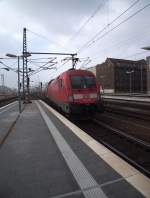 182 001 verlsst am 6.3.14 mit ihrem RE1 nach Brandenburg den Berliner Ostbahnhof.