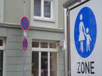 fusgangerzonen Halte- und Parkverbot in der Fu�g�ngerzone. Stralsund, 31.12.2011