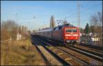 DB Fernverkehr 120 109-4 mit einem IC am 16.12.2013 in Berlin-Karow    Update: 2015 in Mnchen z; 11.12.2015 in Mnchen ++