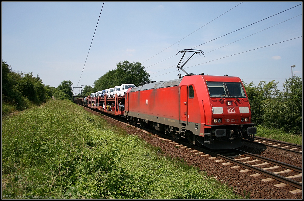 DB Schenker 185 320-9 und einem gemischtem Güterzug (gesehen Lehrte-Ahlten b. Hannover 24.06.2010)