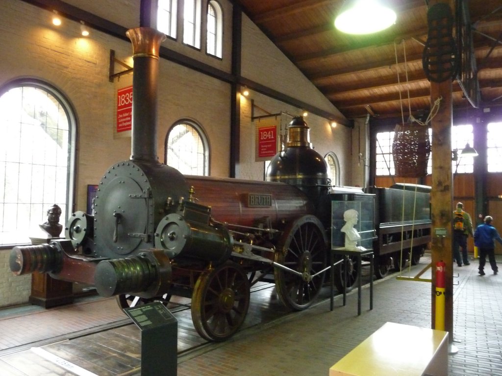 Die  Beuth , eine der �ltesten deutschen Dampfloks am 10.04.2012 im Deutschen Technikmuseum in Berlin