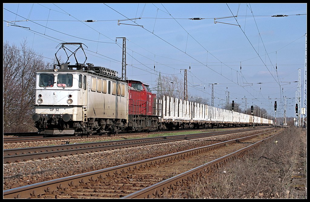 DP 52 und PBSV 19 mit Snps-Wagen (Nuthetal-Saarmund 23.03.2010)