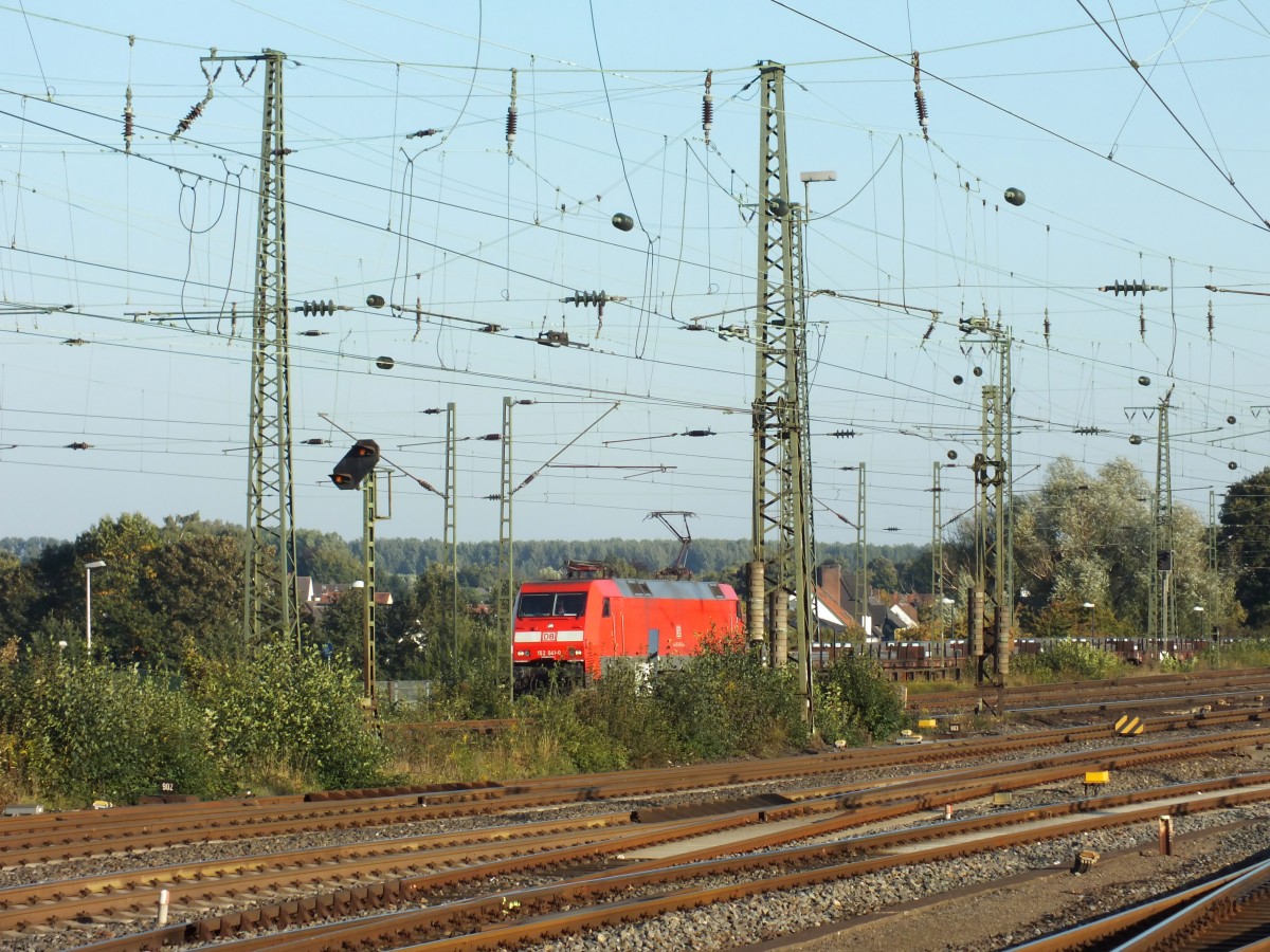 152 041 durchf�hrt am 2.10.13 die G�tergleise des Bahnhofes Hamm.
