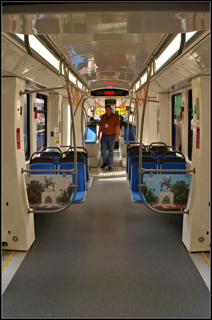 InnoTrans 2016 in Berlin: Inneneinrichtung der neuen Tram 'PANORAMA' des türkischen Herstellers Durmazlar für die Region Kocaeli.