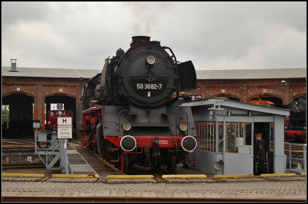 Während des Festes  30 Jahre Traktionswechsel Wittenberge  zeigte sich DR 50 3682-7 auf der Drehscheibe. Die von Kraus-Maffei im Jahr 1939 mit der Nummer 15774 gebaute Lok befindet sich heute in Privatbesitz und ist eine Leihgabe an die Dampflokfreunde Salzwedel e.V.