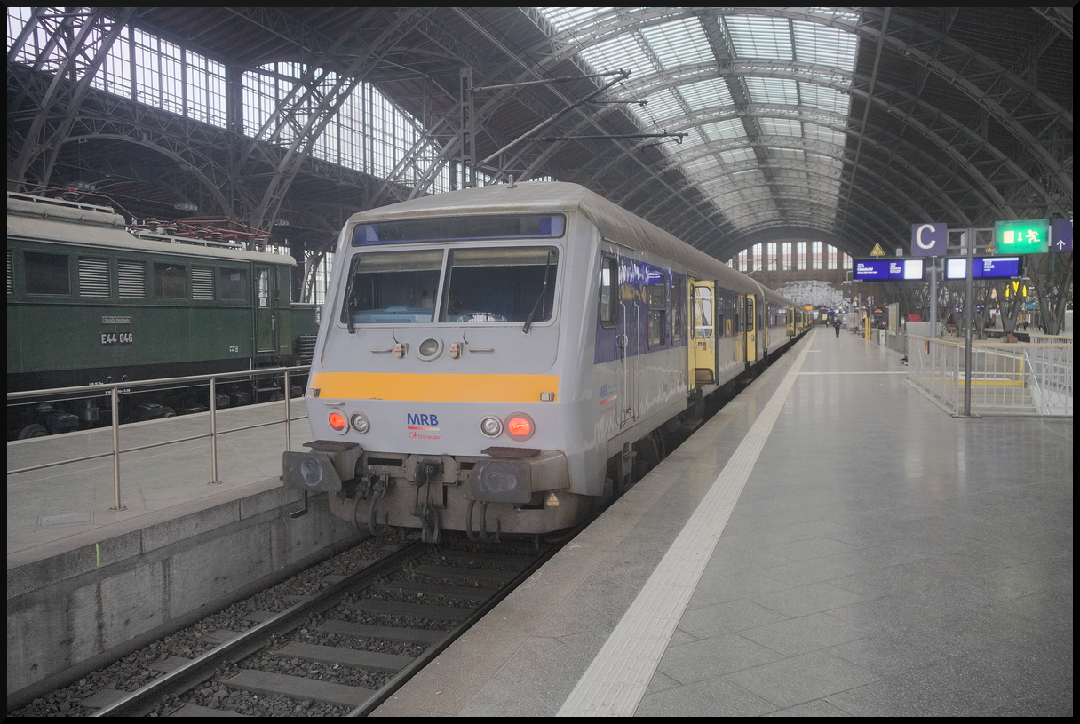 D-TDRO 55 80 80-35 001-7 Bybdzf der Mitteldeutschen Regiobahn (MRB) stand als Steuerwagen für den RE6/74172 Chemnitz Hbf auf Gleis 23 (Leipzig Hbf, 11.02.2024)