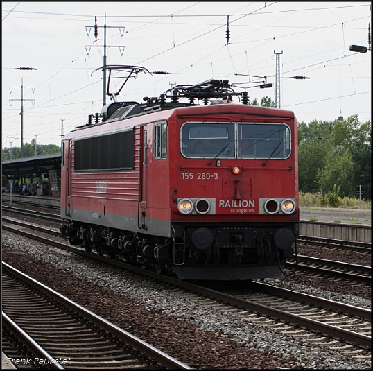 DB Schenker 155 260-3 solo unterwegs zum Grnauer Kreuz (Berlin Schnefeld, 08.08.2009)