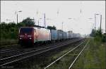 DB Schenker 189 009-4 mit Containerzug bei Fotowolke.