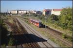 DB Regio 642 045 nach Döbeln Hbf auf Höhe des Stellwerk Leipzig Hbf B34 (gesehen Leipzig Kohlweg 15.10.2011)