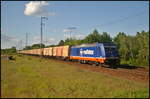 Raildox 76 109-2 fuhr mit dem Hackschnitzelzug am 26.05.2017 durch die Berliner Wuhlheide