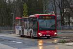 Am Bahnhof in Brgge wartet der MVG-Citaro 270 seine Pause ab.