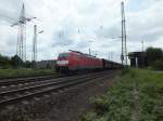 189 033 zieht am 3.6.13 einen leeren Erzzug durch Ratingen-Lintorf in Richtung Rotterdam.