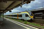 Der eurobahn-Triebwagen et7.07 (429 012) steht am 26.07.23 f�r eine Fahrt als RE3 nach D�sseldorf in Hamm bereit.