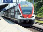 RABe 511 014 verl�sst am 23.7.13 Rorschach in Richtung St.Gallen.