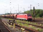 189 044-1 (ohne Logo) mit Selbstentladewagen (Class 189-VA, Railion Deutschland AG, gesichtet Bebra, 12.06.2007).