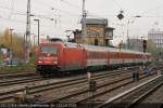 DB Fernverkehr 101 078-4 mit CD-Kurswagen vor vor dem Stellwerk Berlin Greifswalder Str, 22.10.2008