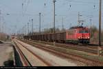 DB Schenker 155 154-8 mit Eanos-x-Zug (Priort/Wustermark, 01.04.2009)    Update: 19.03.2015 in Opladen verschrottet