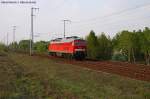 DB Schenker 232 240-2 solo in der Berliner Wuhlheide unterwegs, 23.04.2009