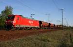 DB Schenker 185 248-2 mit Facs-Wagen (gesichtet Berlin Wuhlheide 20.04.2009)