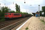 DB 155 119-1 mit Transwaggon-Wagen (9180 6155 119-1 D-DB, ex 155 136-5, gesichtet Berlin Karow, 15.06.2009)