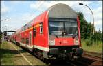 D-DB 50 80 36-33 078-7 DABbuzfa 760 ist ein Doppelstock-Steuerwagen zugelassen für 140 km/h, hier im Einsatz auf der RB21 Griebnitzsee (Potsdam Marquardt, 16.07.2009)