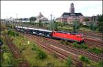 DB Regio 143 054-5 mit dem S-Bahn Ersatzverkehr nach dem Kopfmachen auf dem Weg nach Berlin Gesundbrunnen (DB Regio NRW GmbH Dsseldorf, gesichtet Berlin Moabit, 28.07.2009)     - Update: in