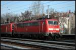 DB 111 125-1 am Schluss von Pbz-D 1988 (Berlin Greifswalder Strae 18.03.2010)