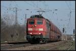 RAILION Logistics 151 088-2 mit Falns-Wagenzug (gesehen Nuthetal-Saarmund 07.04.2010)