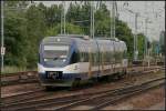 NEB VT 737 / 643 409 kurz vor der Einfahrt in den Endbahnhof Lichtenberg (gesehen Berlin Friedrichsfelde Ost 13.06.2010)