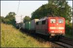 DB Schenker 151 064-3 mit Aufliegern Richtung Lehrte (gesehen Lehrte-Ahlten b.