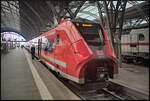 DB Regio 463 111 wartete am Gleis 9 als RE11 / 18186 Hoyerswerder als hinterer Zugteil auf letzte Fahrgäste (Leipzig Hbf, 11.02.2024, NVR-Nummer 94 80 0463 111-5 D-DB)