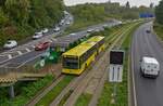 Die Station Feldhaushof liegt mitten im Autobahndreieck Essen-Ost, wo Stau und stockender Verkehr zum Alltag geh�ren.