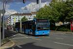 Auf der Linie 632 erreicht Wagen 1263, einer der ltesten Mercedes C2 in Wuppertal, den Busbahnhof am Barmer Bahnhof.