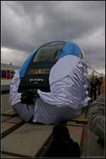 Enthllung des neuen Niederflurtriebzuges EN76 des Herstellers Pesa (INNOTRANS 2010 Berlin 21.09.2010)