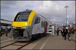 SNCB 08503 ist ein dreiteiliger Elektrotriebzug (NVR-Nummer 94 88 008 503 2-3 B-B, INNOTRANS 2010 Berlin 21.09.2010)