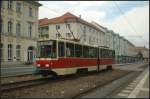 ViP 001, Typ KT4D, pendelte anlsslich des Tag der offenen Tr zwischen dem ViP-Betriebshof und Platz der Einheit (gesehen Potsdam 17.09.2011)