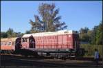 V 75 018 / 107 018 der Deutsche Railsystem bei den 8. Leipziger Eisenbahntagen (gesehen Leipzig-Plagwitz 15.10.2011)