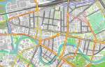 Fahrradstadtplan Berlin, basierend auf Openstreetmap-Daten.