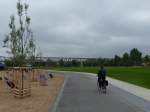Radfahren im Gleisdreieck-Park.