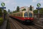 S41 zwischen Gesundbrunnen und Humboldthain. Teilweise werden von den KI richtig sch�ne Fahrzeuge entworfen. Die gew�nschte Position zwischen den beiden Bahnh�fen wurde hingegen etwas sehr genau genommen.
